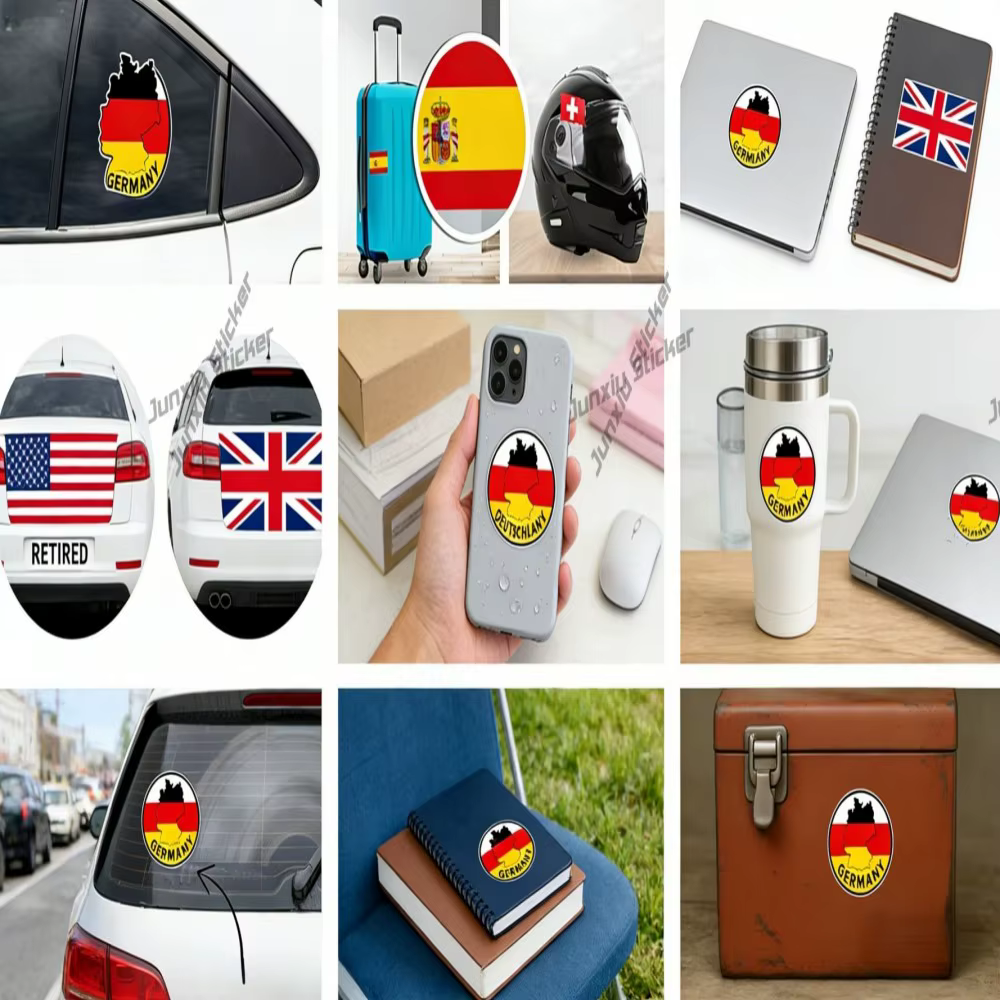 Autocollant ovale drapeau du Montana, autocollant imperméable en vinyle pour pare-chocs d'extérieur, autocollant de protection pour ordinateurs portables