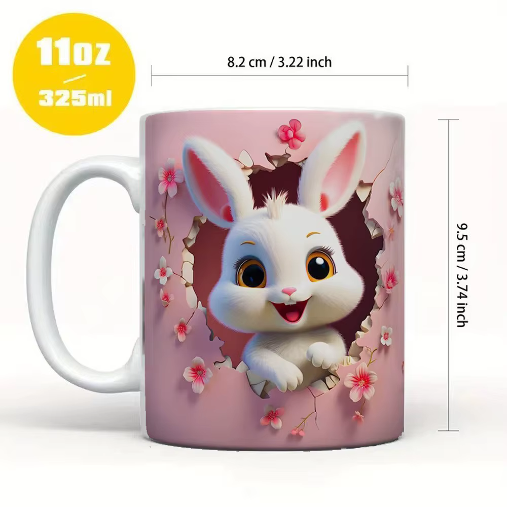 Tasse en céramique animale 3D 11oz