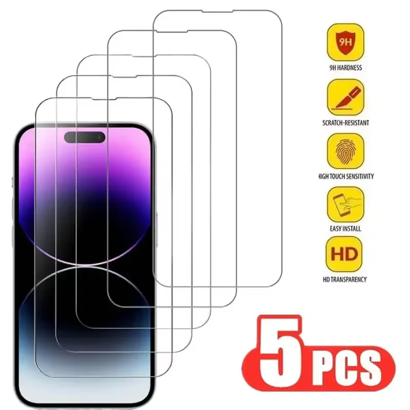 Verre trempé pour IPhone 14 Pro 15 16 13 12 11 ProMax protecteur d'écran pour Iphone 15Pro Mica pour Iphone 13 14 Pro Film de verre