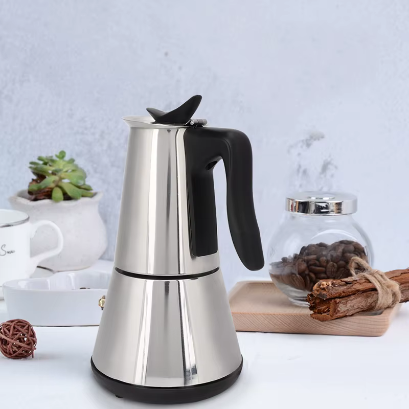 Cafetière classique en acier inoxydable