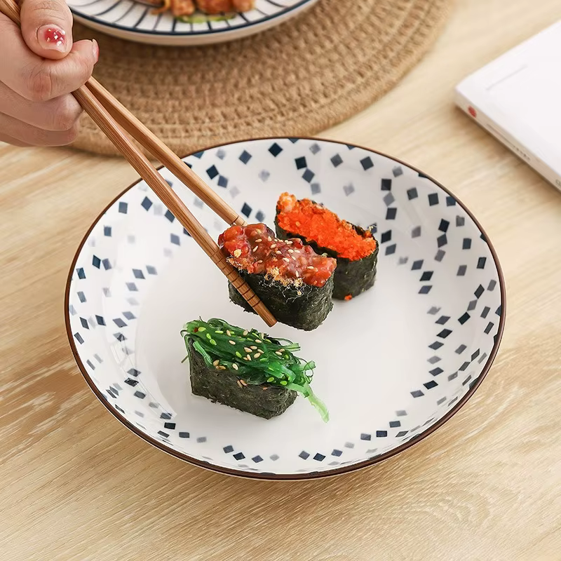 Assiette à dîner en céramique de Style japonais