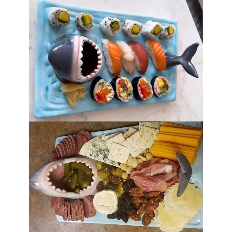 Assiette en céramique Requin de bord de mer