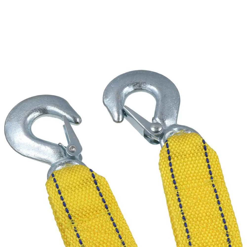 Câble de remorquage câble de remorquage de voiture robuste 3M 4M câble en acier d'urgence haute résistance sangle de remorquage avec crochets corde de remorque universelle route