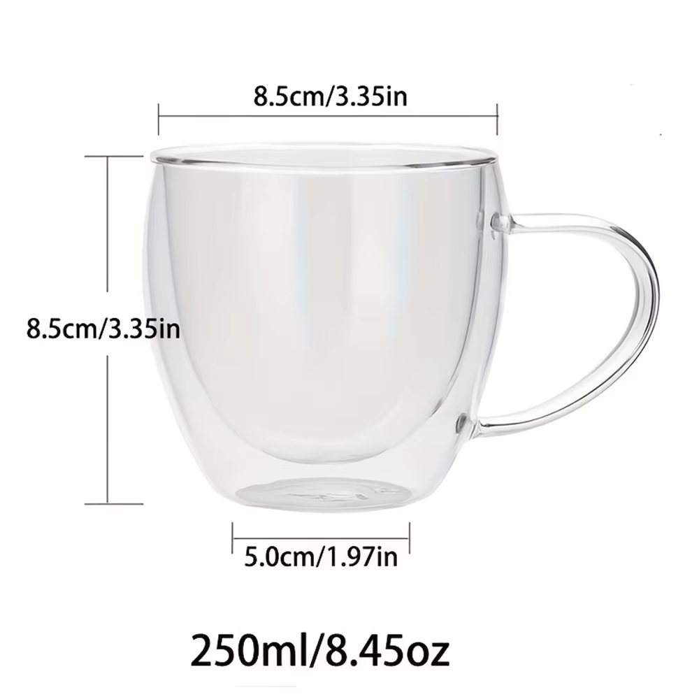 Tasse à café en verre Borosilicate à Double paroi de qualité supérieure