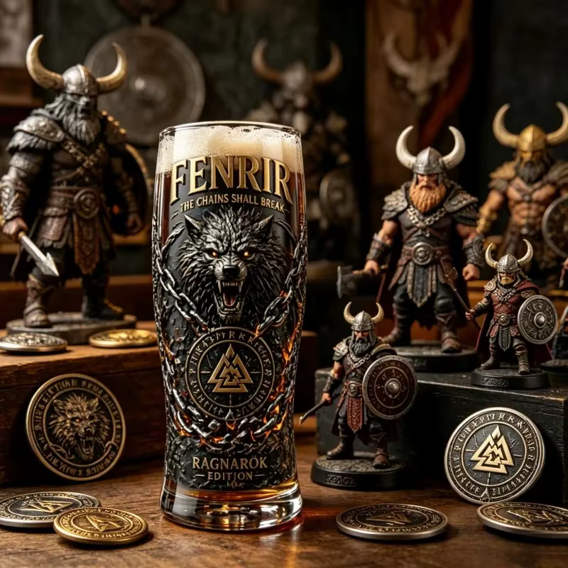 Verre à bière Fenrir Wolf Viking