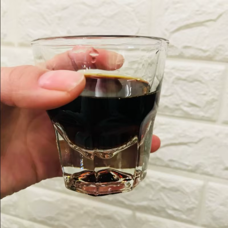 1/2/4/6 pièces 4oz bouteille bleue dédiée plat blanc café verre glacé Latte tasse pour expresso italien petite