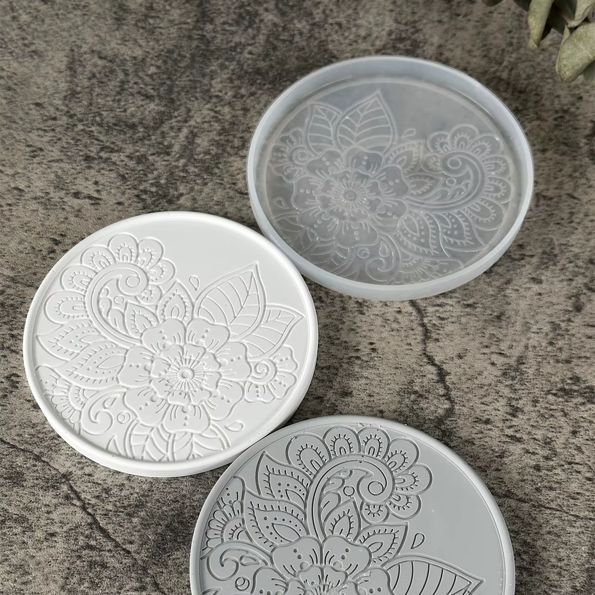 Moule rond en Silicone pour dessous de verre