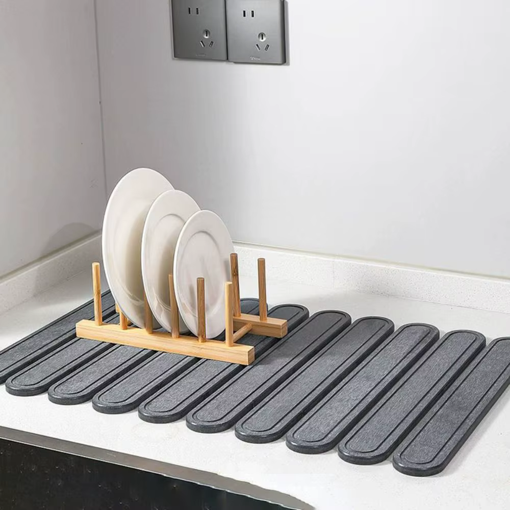 Tapis de séchage de vaisselle en diatomite écologique
