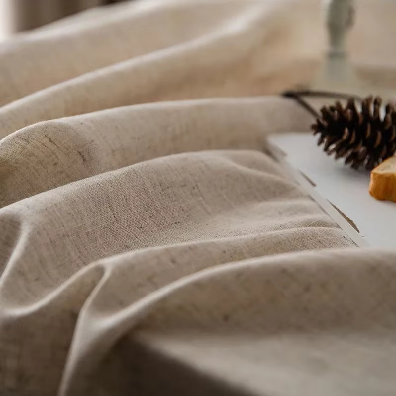 Nappe rectangulaire beige couverture de Table avec gland décoration