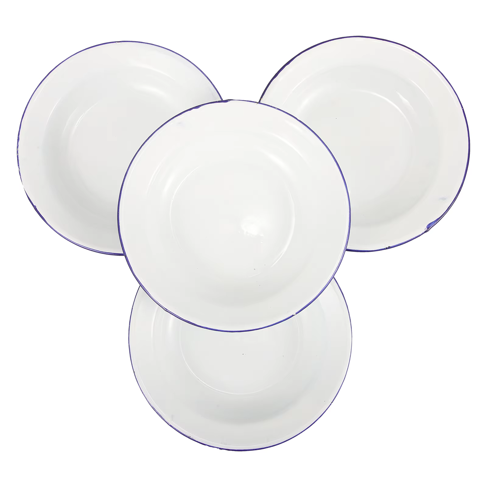 Assiettes en émail rétro