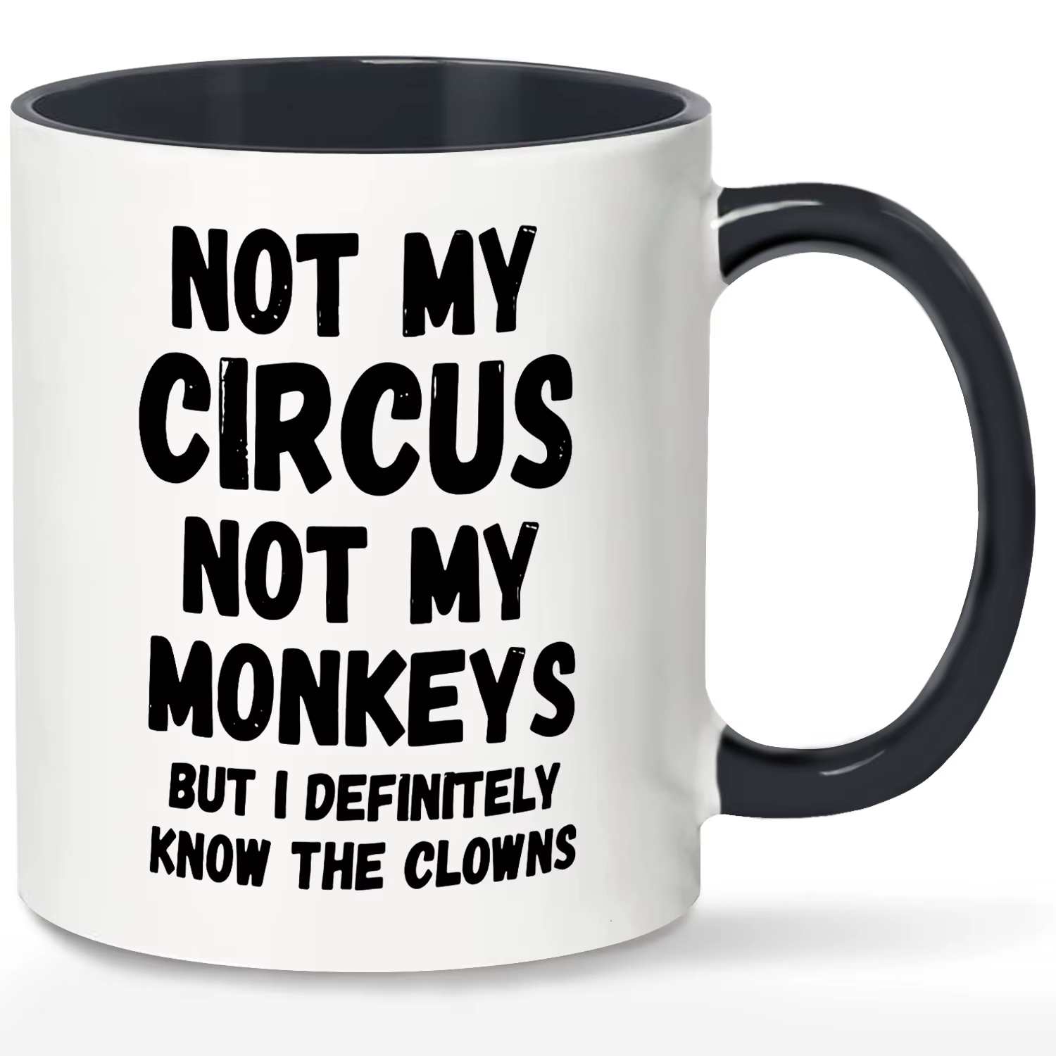 1pc, pas mon cirque pas mes singes tasse à café-drôle