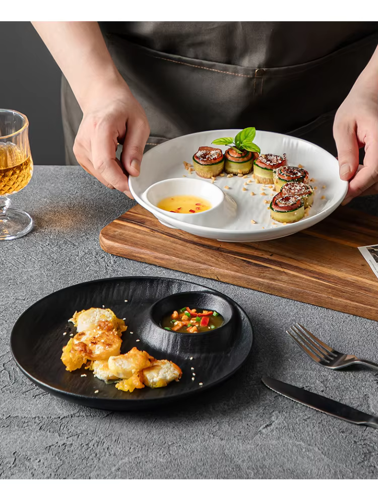 Assiette jiaozi en céramique
