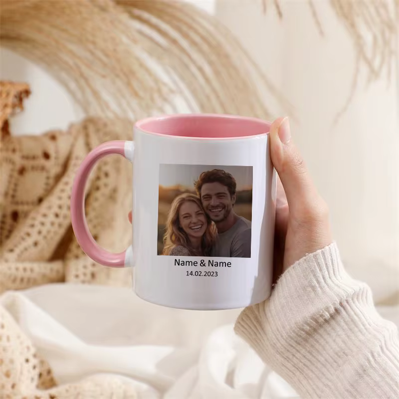 Mug photo personnalisé avec texte | Mug à café personnalisé avec photo