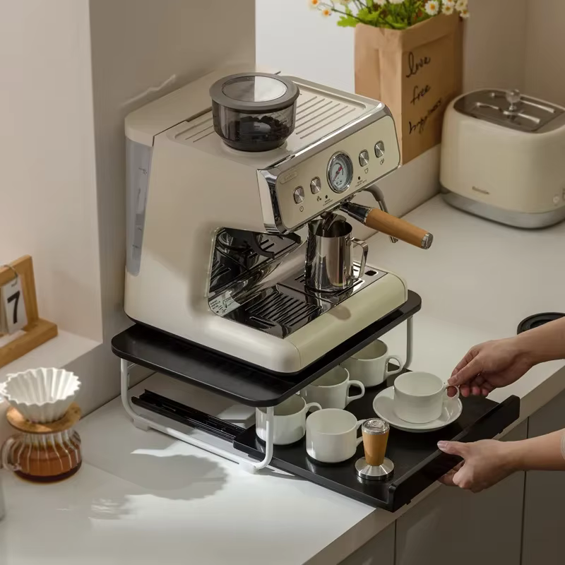 Étagères de rangement créatives pour machine à café