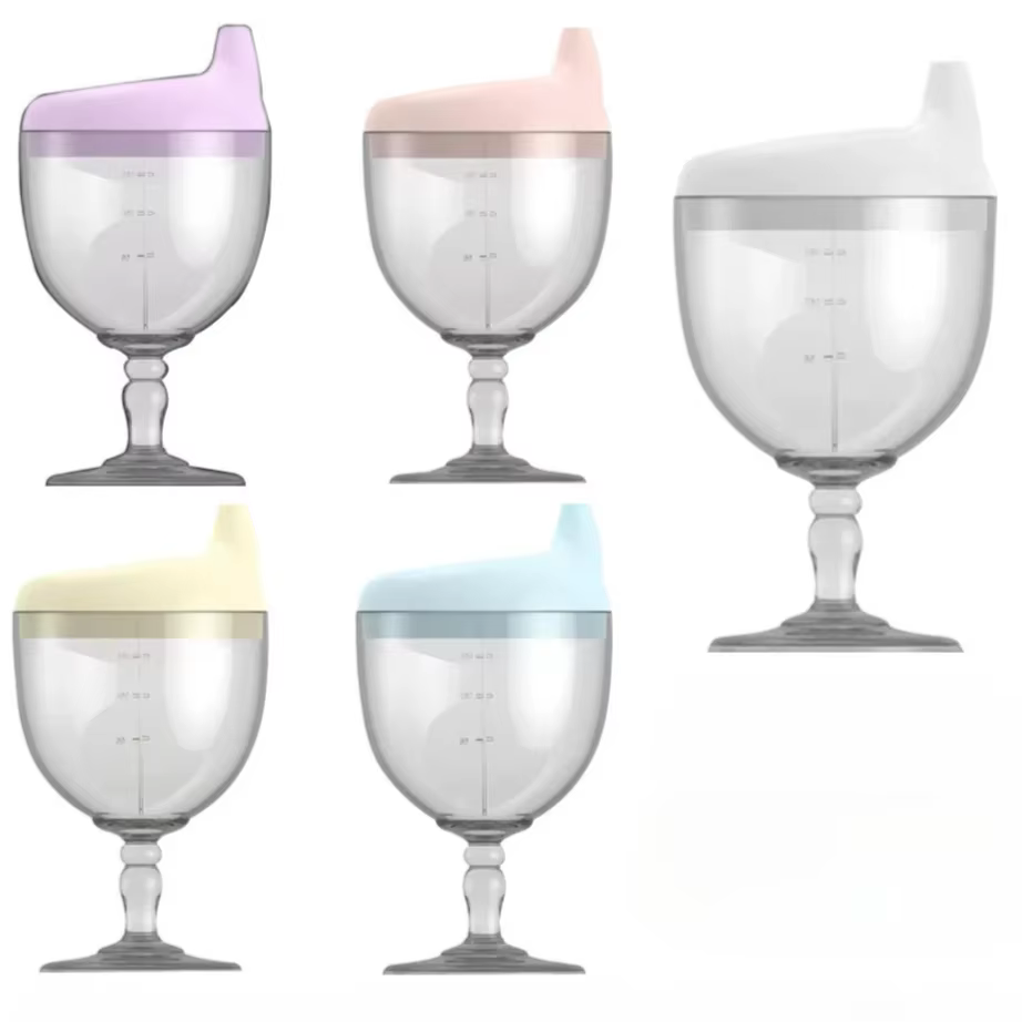Bébé apprentissage biberon nouveauté verre à vin en forme de Sippy tasse avec couvercle enfants Toldder