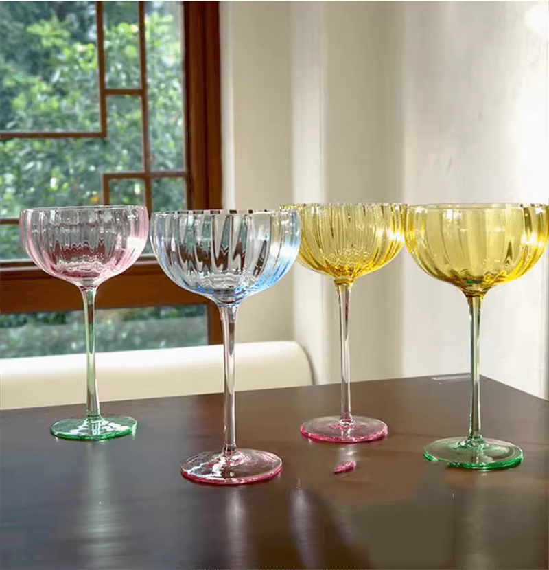 Verres à vin rouge, verres à dessert