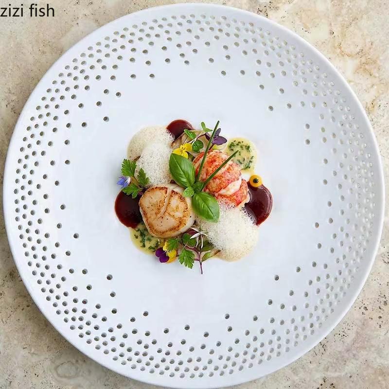 Assiette en céramique ajourée créative