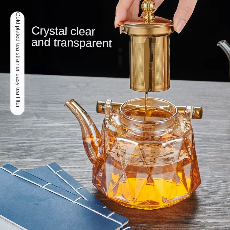 Théière en verre 1L avec infuseur amovible