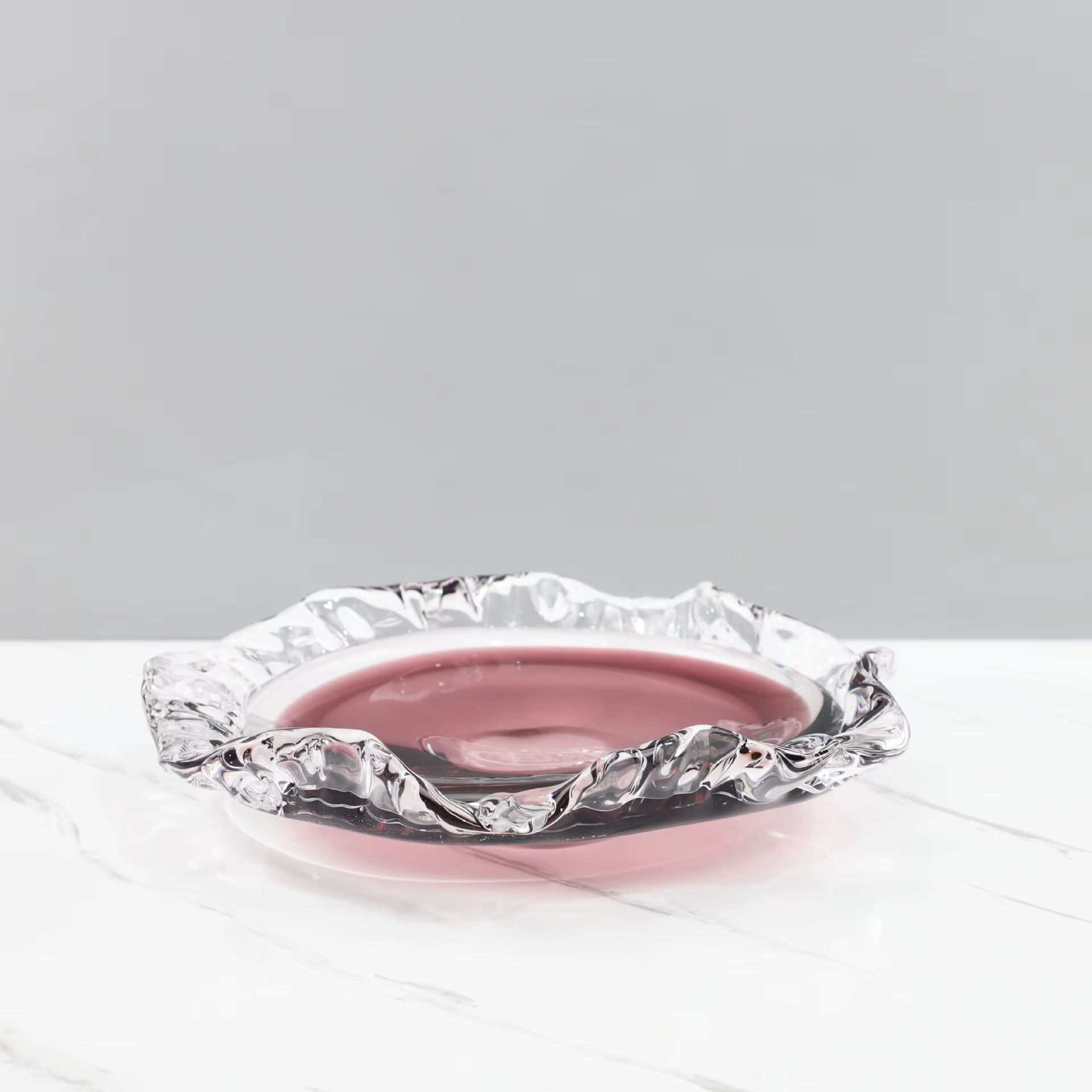 Plateau à fruits en verre plissé en forme de goutte d'eau, conteneur de rangement de bureau, plateau en verre gradué, plateaux décoratifs pour bijoux