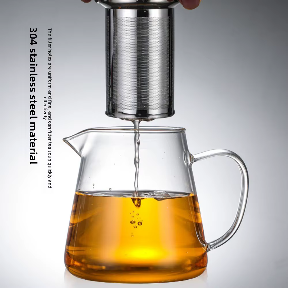 Théière en verre borosilicate résistant à la chaleur