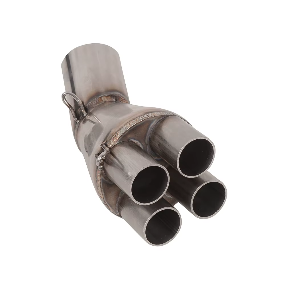 MOTO4U 30 degrés café Racer adaptateur d'échappement Kit de silencieux mise à niveau 4 en 1 collecteur pour BMW K75 K100 K1100