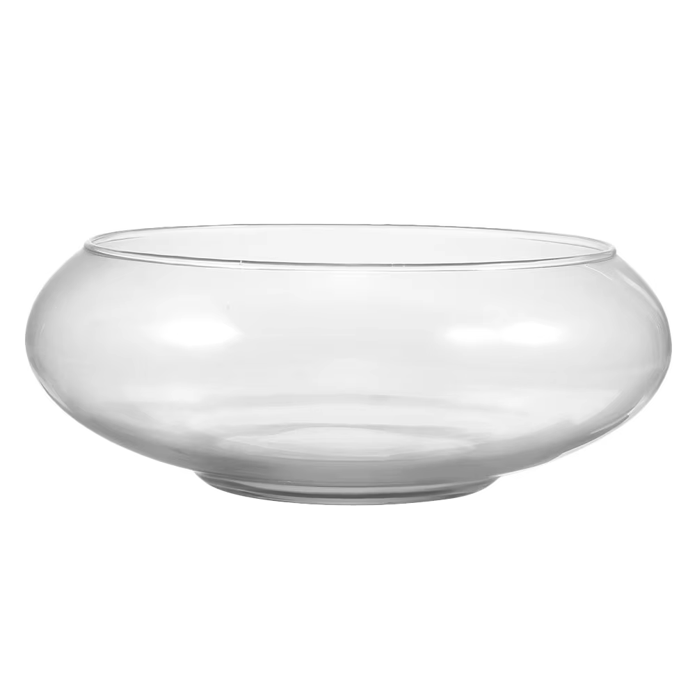 Vase à fleurs en verre à large bouche