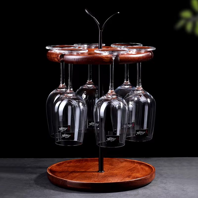 Support de verre à vin à l'envers de 6 capacités