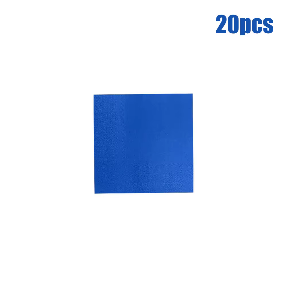Vaisselle en papier bleu foncé simple