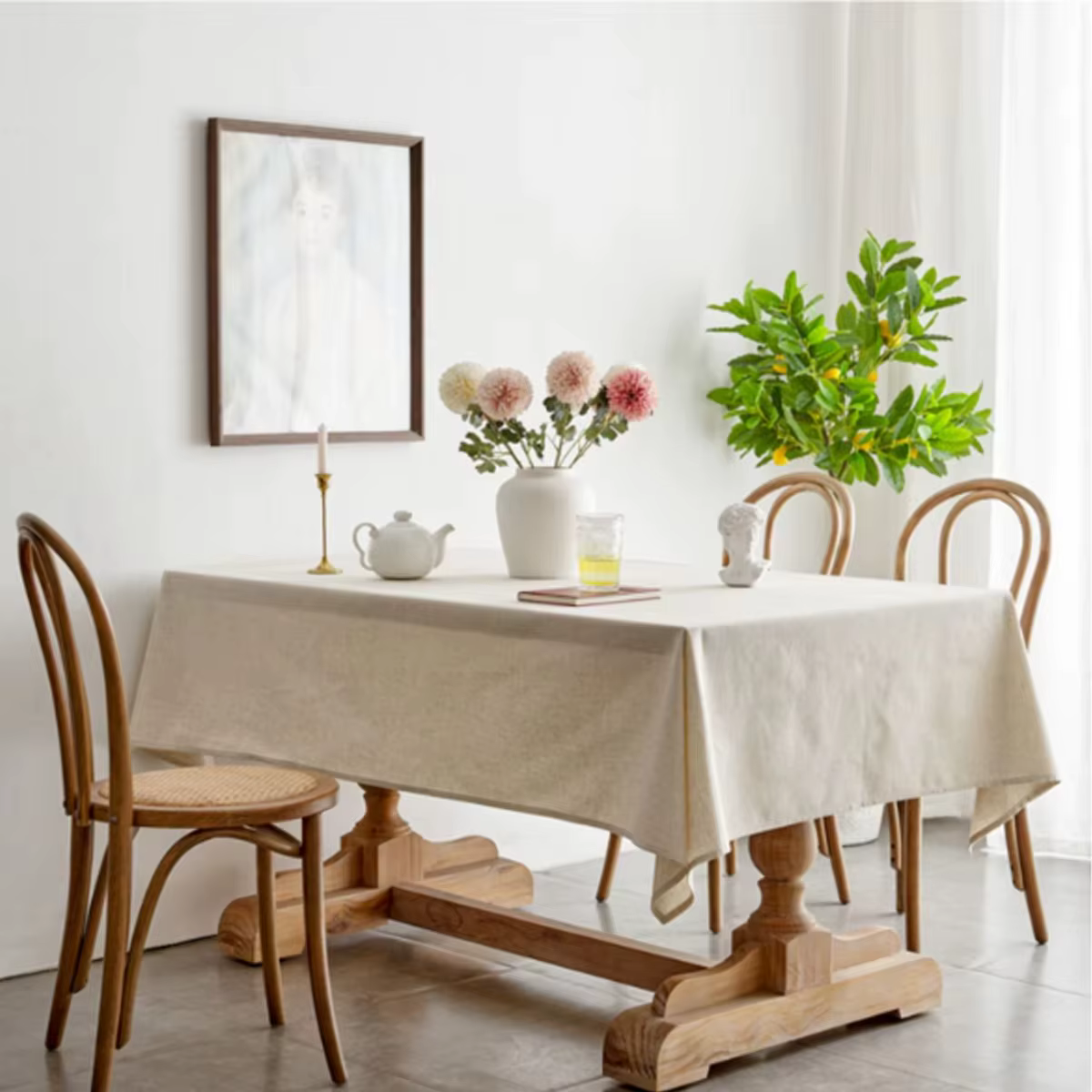 Nappe de table américaine beige simple