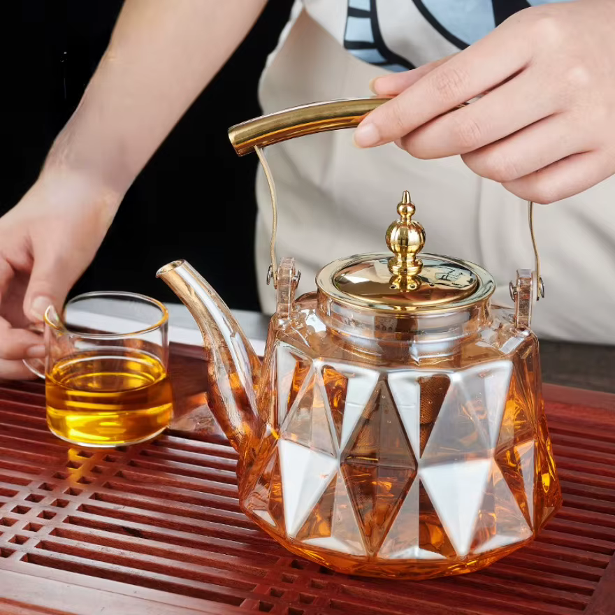 Théière en verre 1L avec infuseur amovible