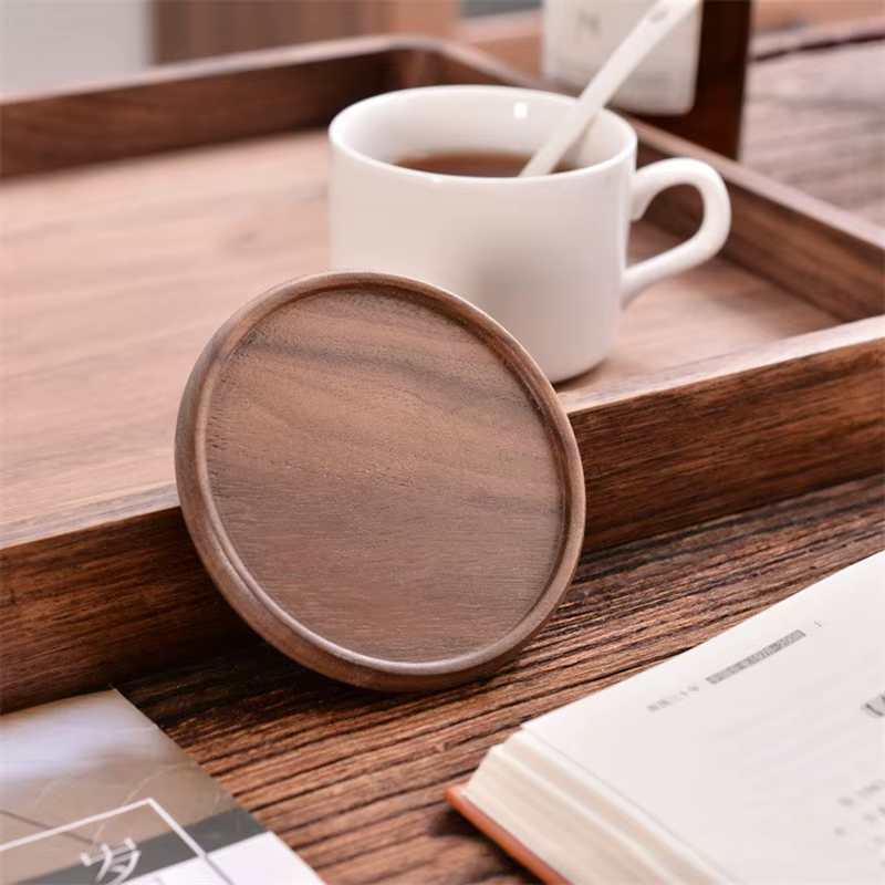 Sous-verres en bois pour thé et café, supports de tasses à boissons