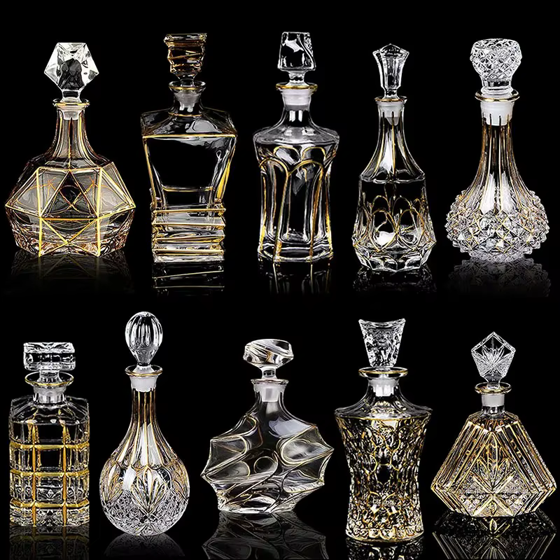 Carafe à vin rouge en verre de cristal