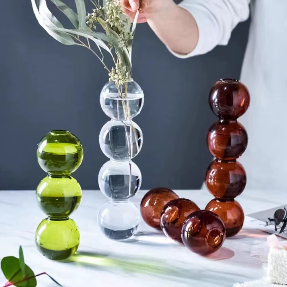 Vase en verre romantique