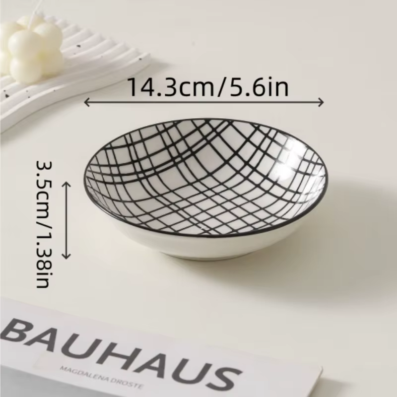 Lot de 6 plats à trempette en céramique style Hepburn