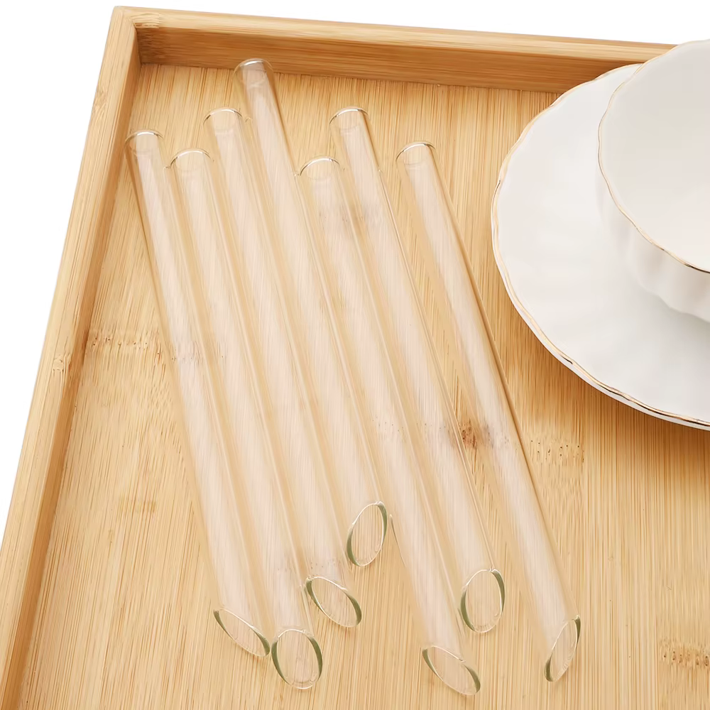 Pailles en verre borosilicaté réutilisables