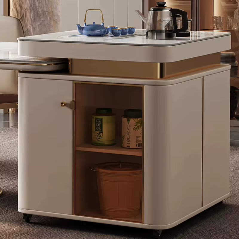 Ensemble de table à manger rectangulaire en ardoise pour 6 personnes