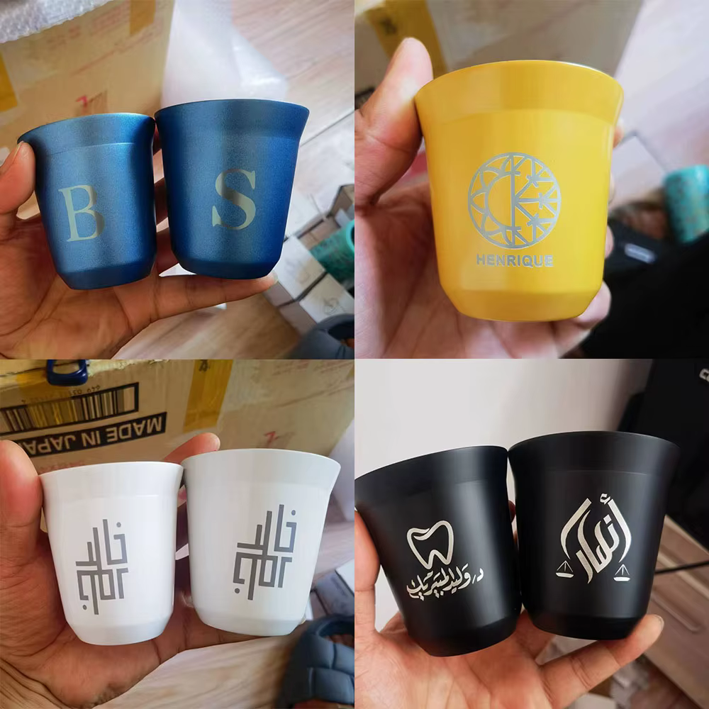 Tasses à expresso en acier inoxydable à double paroi isolées