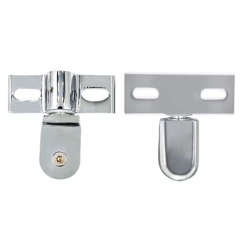 Clip/Attache/Charnière pour porte de salle de bain en verre, axe de porte rotatif, alliage de zinc et acier inoxydable, sans rouille, accessoires de douche