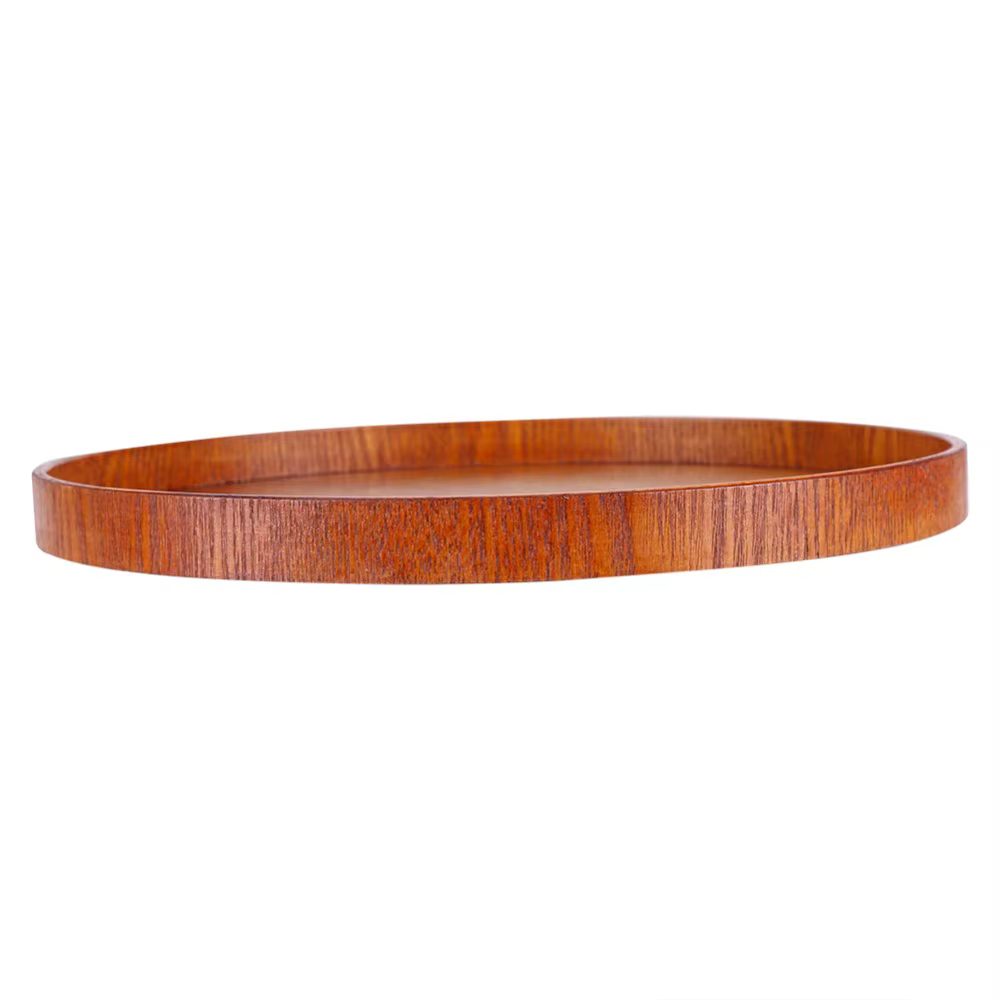 Plateau de service rond en bois