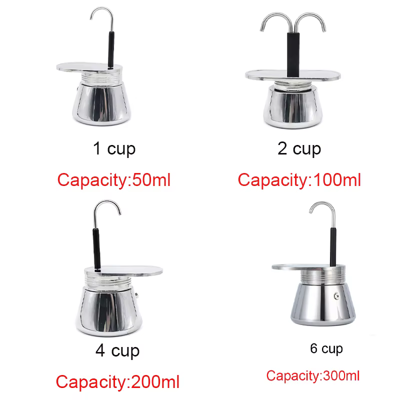 Cafetière Italienne en Acier Inoxydable 100