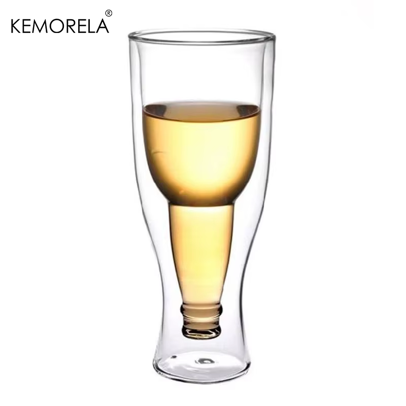 Bouteille de vin créative modèle tasse en verre