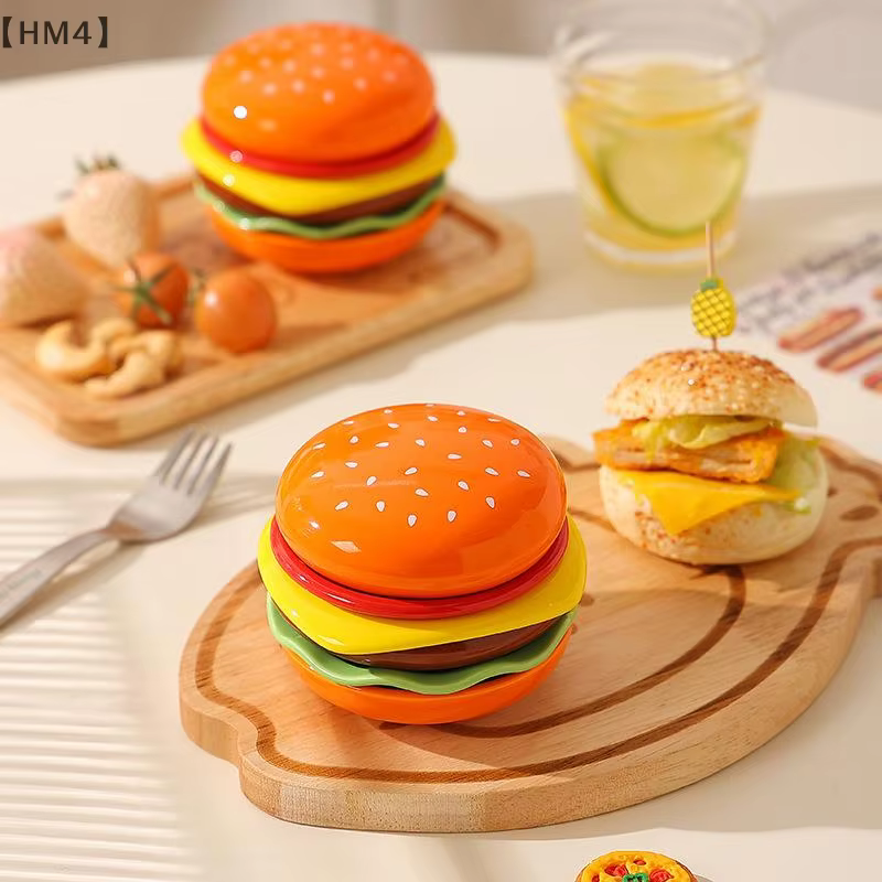 MaveraHM4 Conjunto d'assiettes à hamburger empilables Burger 6 couches assiette à dîner