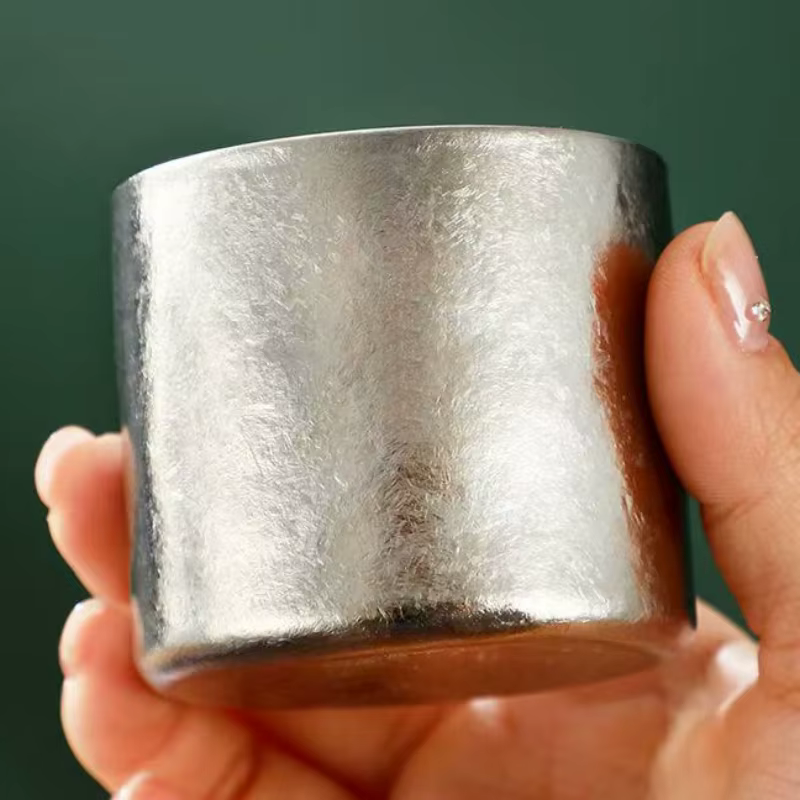 Mug à café mini en titane pur à double paroi