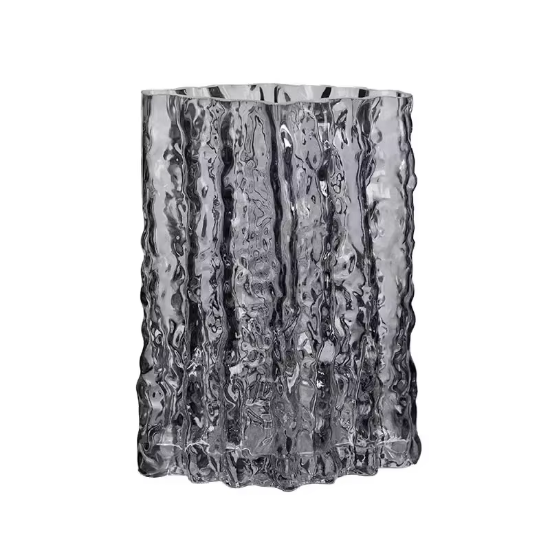 Vase en verre transparent haut de gamme pour la décoration de la maison