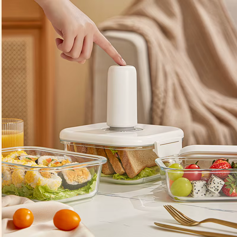 Boîte scellée en verre sous vide pour le stockage des aliments au réfrigérateur