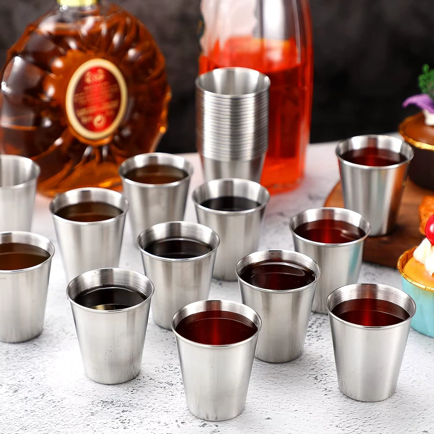 Verres à liqueur en acier inoxydable 2.5 oz