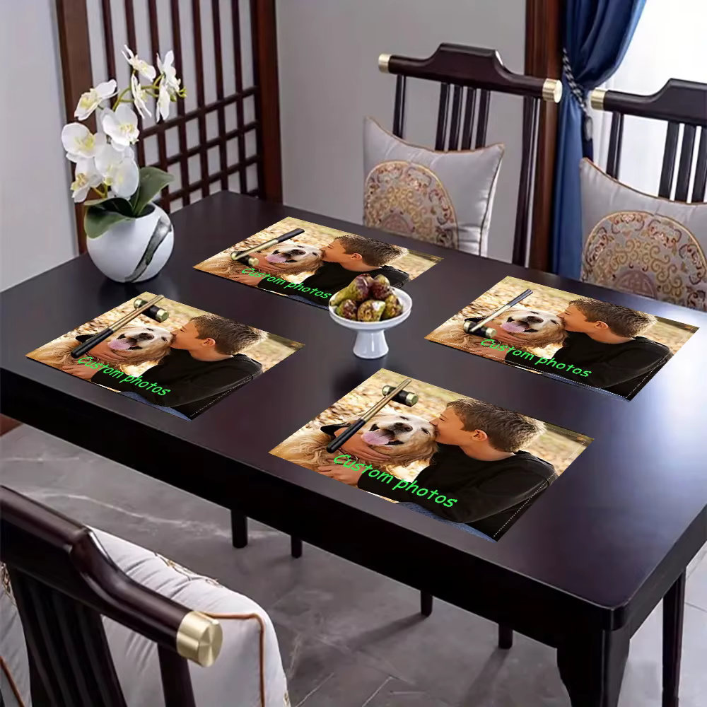 Sets de table personnalisés en photos plates 2D