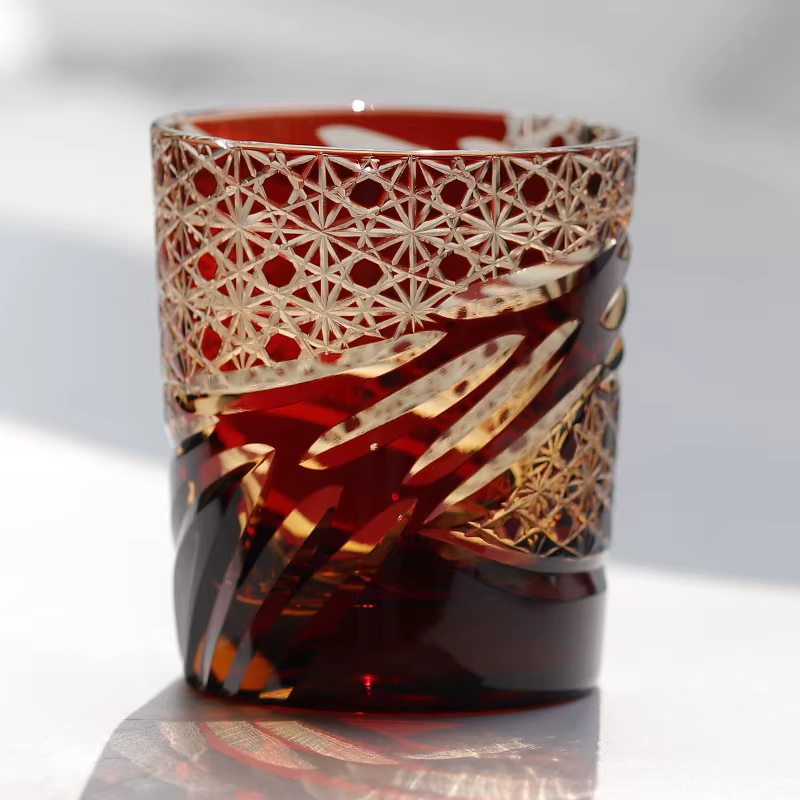 Edo Kiriko-Verre à whisky japonais à l'ancienne