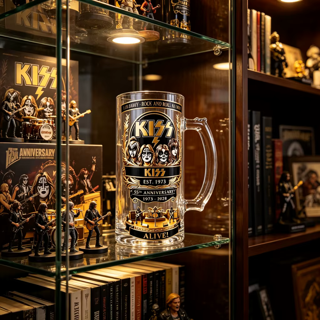 Chope à bière en verre transparent avec poignée
