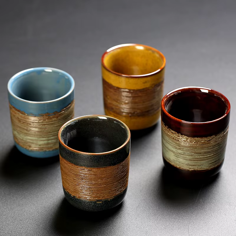 Tasse à thé brossée au four japonais